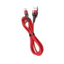 USAMS Kabel pleciony U26 USB-C 1m 1szt. for set 3A Fast Charging czerwony/red SJ313TC02 (US-SJ313)