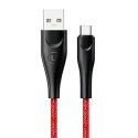 USAMS Kabel pleciony U41 USB-C 1m 2A czerwony/red SJ392USB02 (US-SJ392) Fast Charge