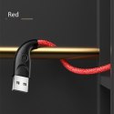 USAMS Kabel pleciony U41 USB-C 2m 2A czerwony/red SJ395USB02 (US-SJ395)
