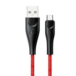 USAMS Kabel pleciony U41 USB-C 3m 2A czerwony/red SJ398USB02 (US-SJ398) Fast Charge