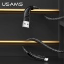 USAMS Kabel pleciony U41 lightning 1m 2A czarny/black SJ391USB01 (US-SJ391) Fast Charge