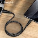 USAMS Kabel pleciony U41 lightning 1m 2A czarny/black SJ391USB01 (US-SJ391) Fast Charge