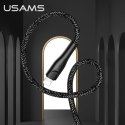 USAMS Kabel pleciony U41 lightning 1m 2A czarny/black SJ391USB01 (US-SJ391) Fast Charge