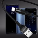 USAMS Kabel pleciony U5 2A USB-C czarny /black 1,2m SJ221TC01 (US-SJ221)