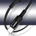 USAMS Kabel pleciony U5 2A USB-C czarny /black 1,2m SJ221TC01 (US-SJ221)