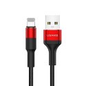 USAMS Kabel pleciony U5 2A lightning czerwony/red 1,2m SJ220IP02 (US-SJ220)