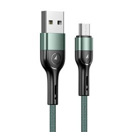 USAMS Kabel pleciony U55 2A micro USB 1szt. for set U55 zielony/green 1m SJ450USBSG02 (US-SJ450)