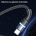 USAMS Kabel pleciony U76 USB-C na USB-C 100W PD Fast Charging 1.2m czarny/black SJ537USB01(US-SJ537)