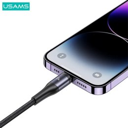 USAMS Kabel pleciony U83 3w1 100W 1,2m Digital Display PD Fast Charge (lightning/microUSB/USB-C) SJ600USB01 (US-SJ600)