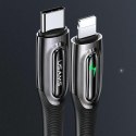 USAMS Kabel pleciony USB-C na Lightning Smart Power-off 20W PD Cable 1.2m ciemny zielony/dark green SJ518USB02 (US-SJ518)