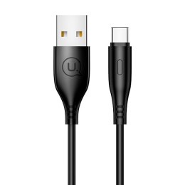 USAMS Kabel U18 USB-C 2A Fast Charge 1m czarny/black SJ267USB01 (US-SJ267)