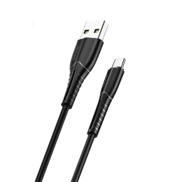 USAMS Kabel U35 microUSB 2A Fast Charge 1m czarny/black SJ365USB01 (US-SJ365)