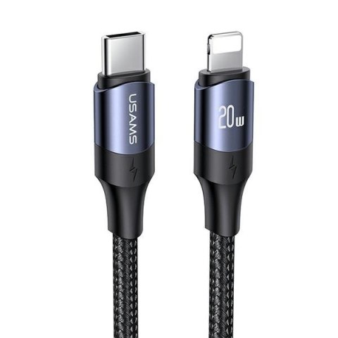 USAMS Kabel U71 USB-C na Lightning 1,2m 20W PD Fast Charge czarny/black SJ521USB01 (US-SJ521)