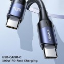 USAMS Kabel U71 USB-C na USB-C 3m 100W PD Fast Charge czarny/black SJ526USB01 (US-SJ526)