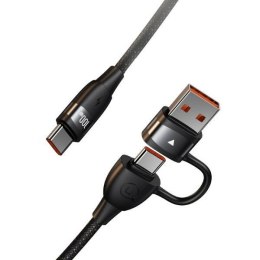 USAMS Kabel U85 2xUSB-C/USB-A 1,2m 100W PD Fast Charge czarny/black SJ654USB01 (US-SJ654)
