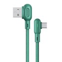 USAMS Kabel USB-C 2A 1,2m kątowy U57 zielony/green SJ457USB02 (US-SJ457)