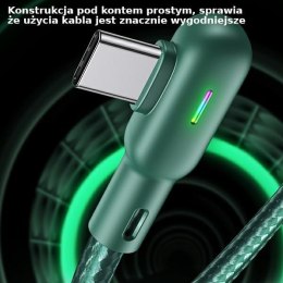 USAMS Kabel USB-C 2A 1,2m kątowy U57 zielony/green SJ457USB02 (US-SJ457)
