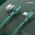 USAMS Kabel USB-C 2A 1,2m kątowy U57 zielony/green SJ457USB02 (US-SJ457)