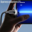 USAMS Kabel USB-C 6A 1,2m Fast Charging Port Display Lithe Series biały/white SJ568USB02(US-SJ568)