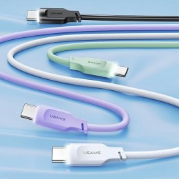 USAMS Kabel USB-C 6A 1,2m Port Display Fast Charging Lithe Series purpurowy/purple SJ568USB03 (US-SJ568)