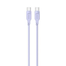 USAMS Kabel USB-C na USB-C 100W 1,2m Port Display Fast Charging Lithe Series purpurowy/purple SJ567USB03 (US-SJ567)