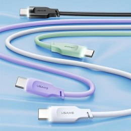 USAMS Kabel USB-C na USB-C 100W 1,2m Port Display Fast Charging Lithe Series purpurowy/purple SJ567USB03 (US-SJ567)