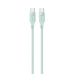 USAMS Kabel USB-C na USB-C 100W 1,2m Port Display Fast Charging Lithe Series zielony/green SJ567USB04 (US-SJ567)