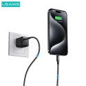 USAMS Kabel USB-C na USB-C 60W 0,25m Fast Charging stalowy/tarnish SJ678USB01 (US-SJ678)