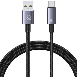 USAMS Kabel USB na USB-C 3A 1,2m Fast Charging stalowy/tarnish SJ663USB01 (US-SJ663)