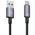 USAMS Kabel USB na USB-C 3A 1,2m Fast Charging stalowy/tarnish SJ663USB01 (US-SJ663)