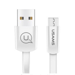 USAMS Kabel płaski U2 microUSB 1,2m bialy/white SJ201MIC02 (US-SJ201)