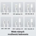 USAMS Kabel rozwijany 3w1 z pudełkiem MicroUSB/USB-C/Lightning 60W srebrny/silver SJ650USB02 (US-SJ650)