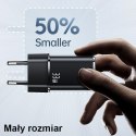 USAMS Ład. siec. 1xUSB-C+1xUSB T43 33W PD3.0 +QC3.0 + kabel U63 USB-C na lightning czarny/black USKTZ01