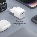 USAMS Ład. siec. 1xUSB-C PD30W PD3.0 Fast Charging US-CC186 + kabel USB-C/Lightning US-SJ610 biały/white YX Series YXXLOGTC04