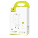 USAMS Ład. siec. 1xUSB T22 18W 3A QC3.0 + kabel USB-C 1m biały/white (T48) T48OCLN01