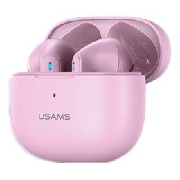 USAMS Słuchawki Bluetooth 5.2 TWS NX10 Series Dual mic bezprzewodowe różowy/pink BHUNX03