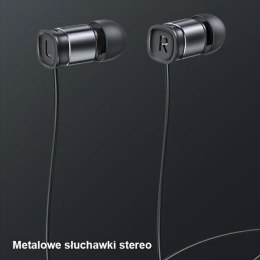 USAMS Słuchawki stereo EP-46 USB-C czarny/black 1,2m HSEP4603