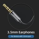 USAMS Słuchawki stereo EP-46 jack 3,5 mm czarny/black 1,2m HSEP4601