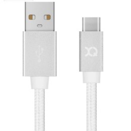 Xqisit kabel Cotton USB C 3.0 biały /whiet 1.8m 27748
