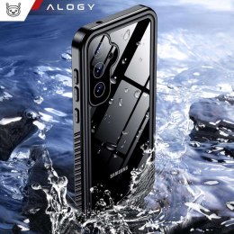 Etui do Samsung Galaxy S24+ Plus Pancerne wodoodporne IP68 360 Armor Case wbudowana szybka Alogy czarne