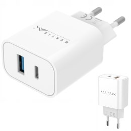 Ładowarka sieciowa USB Typu A + USB typu C 20W