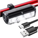 Lampka rowerowa przednia halogen LED światło oświetlenie roweru na przód rower kierownicę Mocna 900lm Alogy 610 czarna