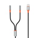 XO kabel audio 2w1 NB-R269B USB-C - 2x złącze jack 3,5mm 1,2m czarny