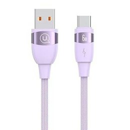 USAMS Kabel U85 USB na USB-C 6A 2m Fast Charging fioletowy/purple SJ631USB02 (US-SJ631)