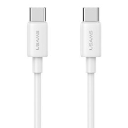 USAMS Kabel USB-C na USB-C 60W 1m Fast Charging YD Series biały/white SJ711USB02 (US-SJ711)