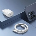 USAMS Ład. siec. 1xUSB-C T65 PD20W PD Fast Charging US-CC226 + kabel USB-C/Lightning US-SJ712 30W biały/white Yi Series OYXLTZ02