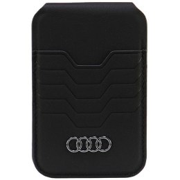 Audi Leather Wallet Card Slot Stand czarny/black MagSafe AU-MSCH-GT/D3-BK