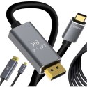 Kabel przewód DisplayPort Display Port USB-C typ-c C DP 1.4 video audio 60Hz 8K 4K 1,8M
