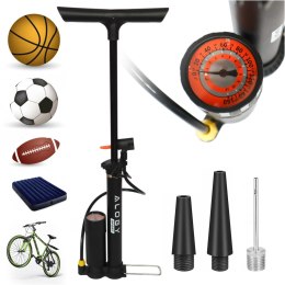 Pompka rowerowa Alogy Bike Pump 160psi z manometrem z uchwytem ręczna Czarna