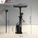 Pompka rowerowa Alogy Bike Pump 160psi z manometrem z uchwytem ręczna Czarna